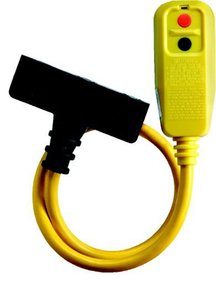 RIGHT ANG GFCI PLUG W/TRIPLE T
