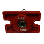 Fire Srv Phone Jack, Red Round