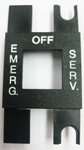 BEZEL, KEYSWITCH "EMERGENCY"