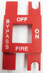 BEZEL, RED "FIRE-BYPASS"