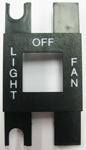 BEZEL, KEYSWITCH "LIGHT-FAN"