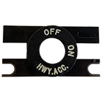 Bezel, Off-On Hwy Acc, Round Black Horizontal Mt