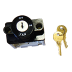 Key Switch, 2 POS, 2R, Horizontal