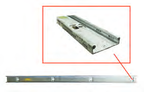 GDO-HDT-003 HHN-0018N Hanger Track, Hatch Door 43-45 Single Speed 88 " Lg with hardware