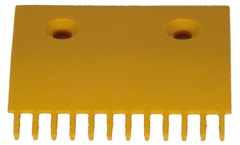 Comb Plate, Yellow, Cntr Short
