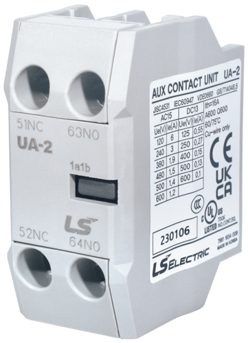 2 POLE 1 N.O. 1 N.C. AUX. BLOC