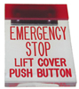 COVER, ESC. STOP SWITCH RED