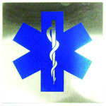 Sign, Star Of Life 4"x 4" SS