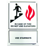 ~SIGN,FIRE, 7 X 10, PLASTIC