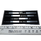 Data Tag for Hydro specs