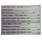 Data Tag, Door Data Plate