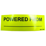 ~Label, "POWERED FROM" 3"x1"