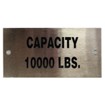 CAPACITY PLATE 10000 LB S.S. 2