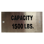 CAPACITY PLATE 1500 LB S.S. 2
