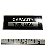 CAPACITY PLATE 1800 LB S.S. 2