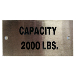 CAPACITY PLATE 2000 LB S.S. 2