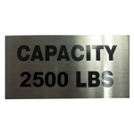 CAPACITY PLATE 2500 LB S.S. 2