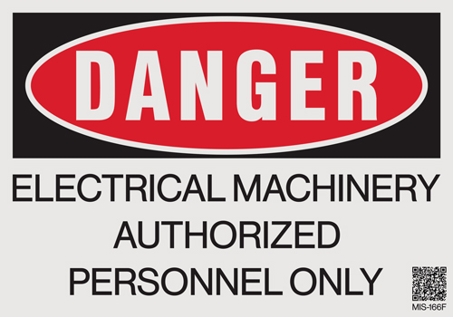 SIGN, "DANGER ELECTRIC MACHINE