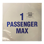 Floor Decal, 1 Passenger Max, Pack of 10
