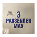 Floor Decal, 3 Passenger Max, Pack of 10
