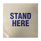 Floor Decal, Stand Here. Pack of 10