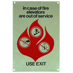 SIGN,FIRE,USE EXIT, 5.5 X 8.5
