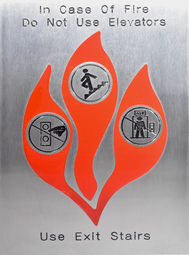 Fire Sign, "USE EXIT STAIRS" 5" x 7"