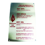 SIGN,FIRE INSTRUCTION,CAR WITH