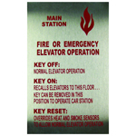 SIGN,FIRE INSTR. W/'RESET"