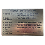 Fire Operation Inst. Blk Back/Silver Letters 6.9"