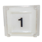 FLUSHLINE SQUARE BUTTON "#1"