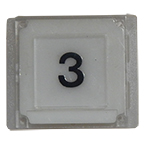 FLUSHLINE SQUARE BUTTON "#3"