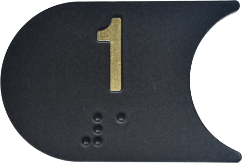 Braille, Crescent 2.05"x1.375"