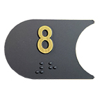 Braille, Crescent 2.05"x1.375"