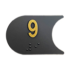 Braille, Crescent 2.05"x1.375"