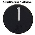 Braille, Round 1.375" Black
