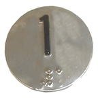 Braille, Round 1.375" SS Back
