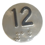 Braille, Round 1.375" SS Back