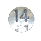 Braille, Round 1.375" SS Back