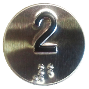 Braille, Round 1.375" SS Back