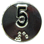Braille, Round 1.375" SS Back