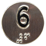 Braille, Round 1.375" SS Back