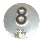 Braille, Round 1.375" SS Back