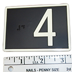 Braille Plate, Door Jamb 3.5"L