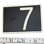 Braille Plate, Door Jamb 3.5"L