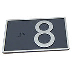 Braille Plate, Door Jamb 3.5"L