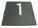 BRAILLE #1,4"X4",BLACK W/ WHIT