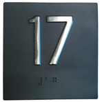 Braille 4" X 4" Black With ss