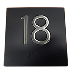 Braille 4" X 4" Black With ss