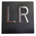 BRAIL 4" X 4" BLACK W/ S/S MAR